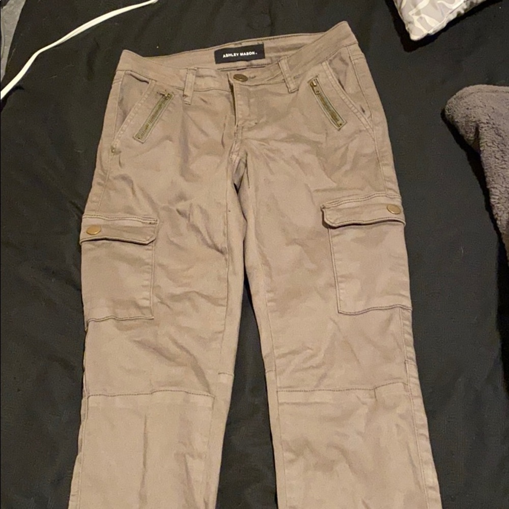 Army Green cargo skinny jeans